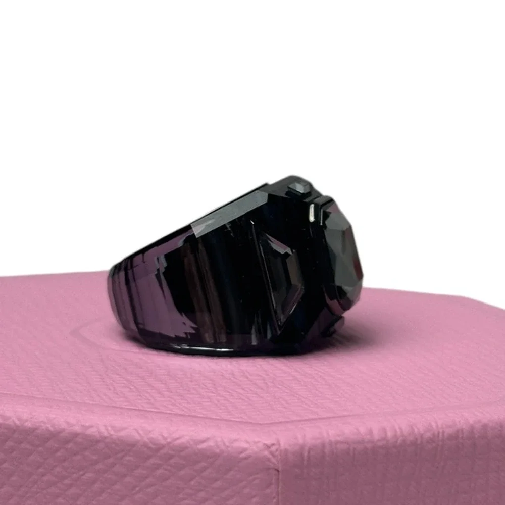 Swarovski Chroma cocktail ring Black, Ruthenium plated 52 EUR /  6 USA